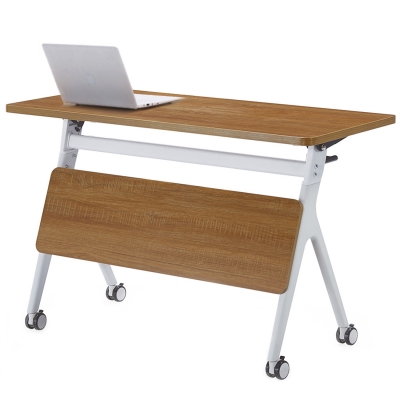 IBAMA Office Foldable Conference Training Table Desk 47.24x29.52 Inches with Wheels Casters for Home Work, Study